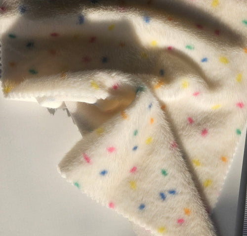 Faux Fur Birthday Cake - Cream/Multi